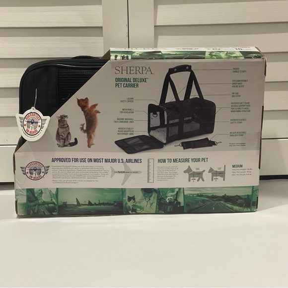 Sherpa Deluxe Medium Pet Carrier – Airline Approved for Small Dogs & Cats - Picture 10 of 13